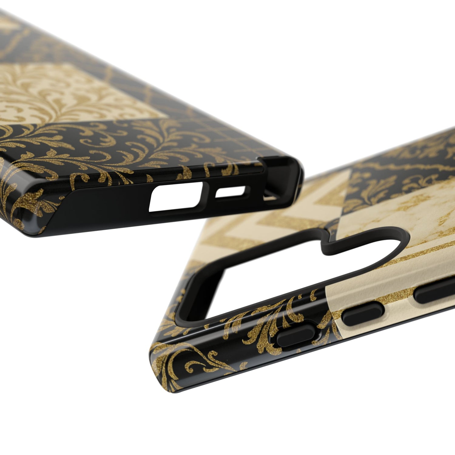 Phone Case, Luxury Black and Gold Festive Design for Christmas Gift, Holiday Decor, Tough Cases, Winter Celebration, Elegant iPhone Cover