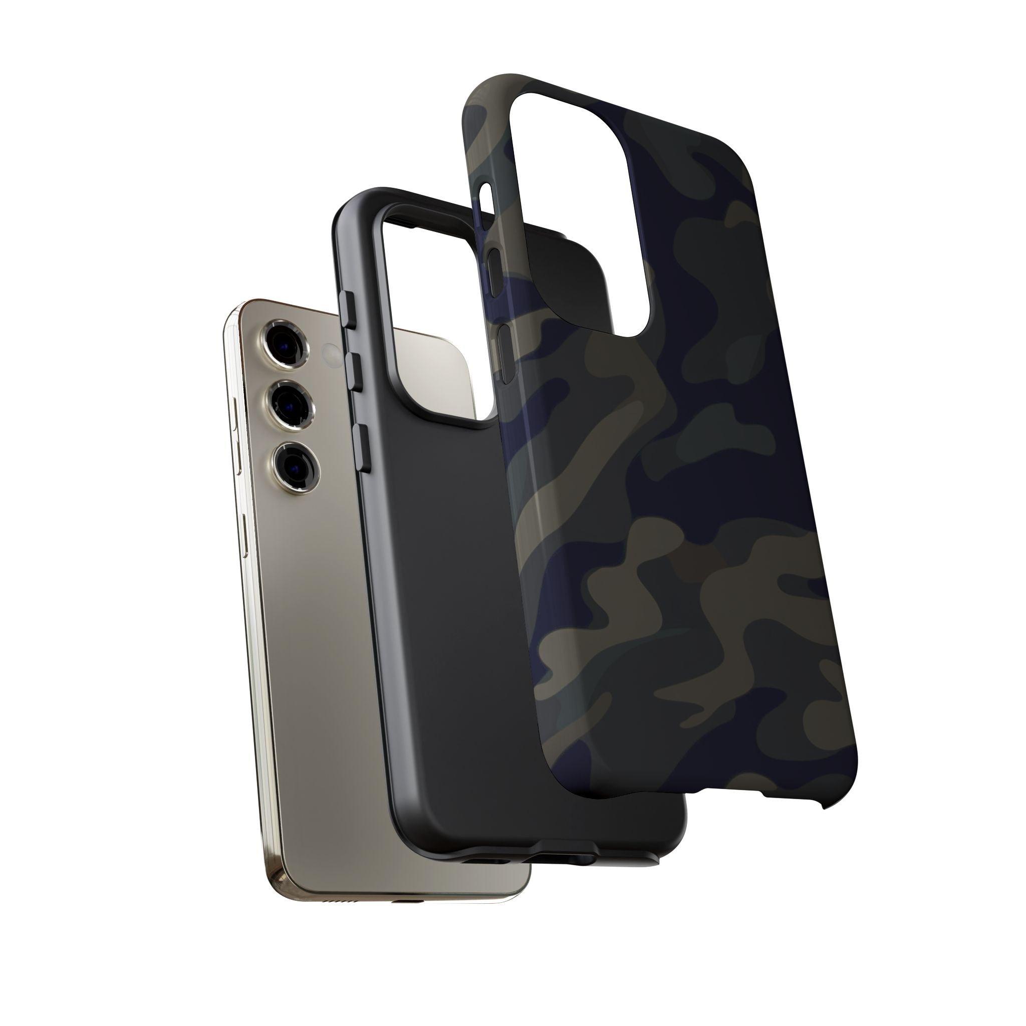 Black Camouflage Phone Case for iPhone, Samsung and Google Pixel