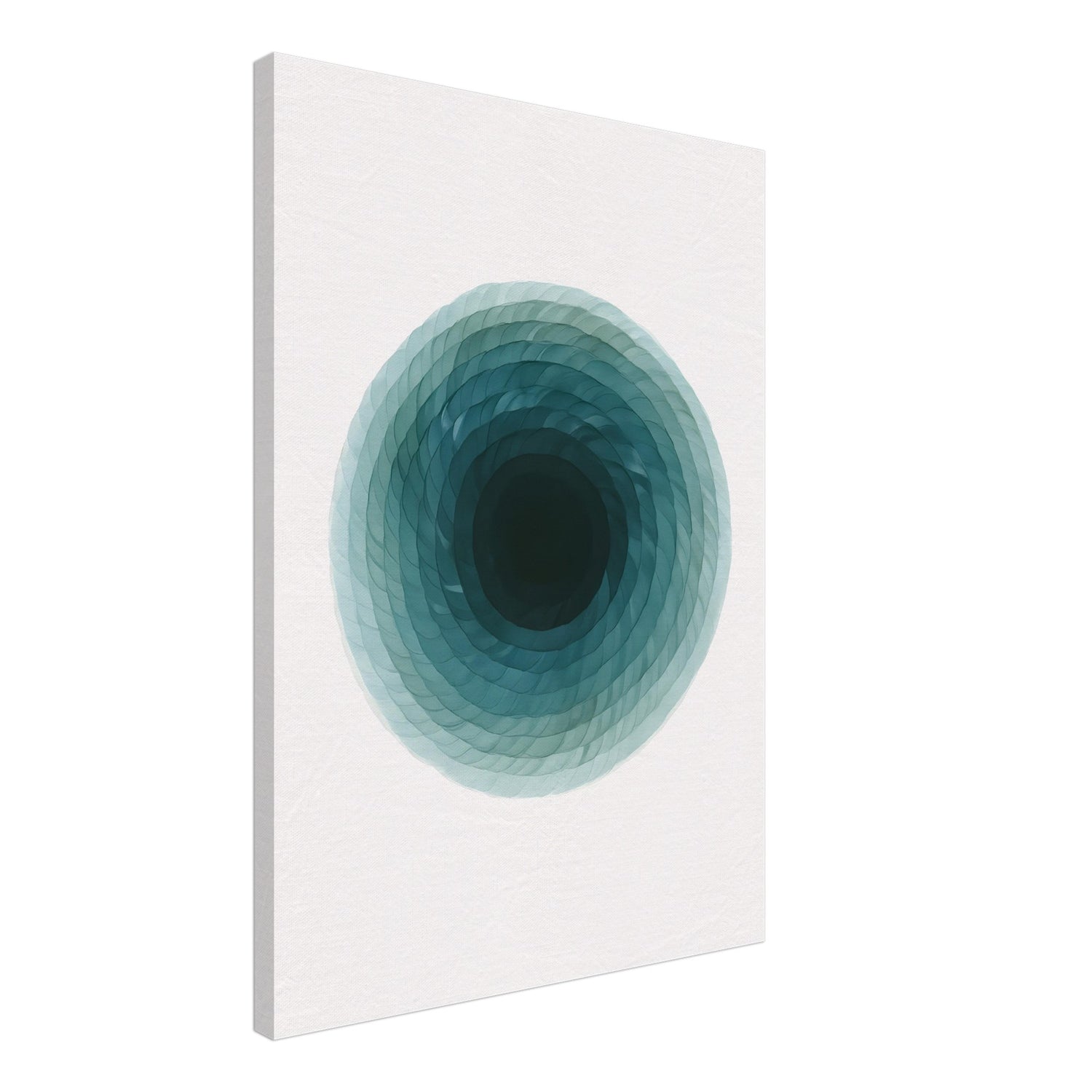 Deep Tranquility Canvas – Abstract Watercolor Spiral Art Print - Slim Canvas - Wall Art