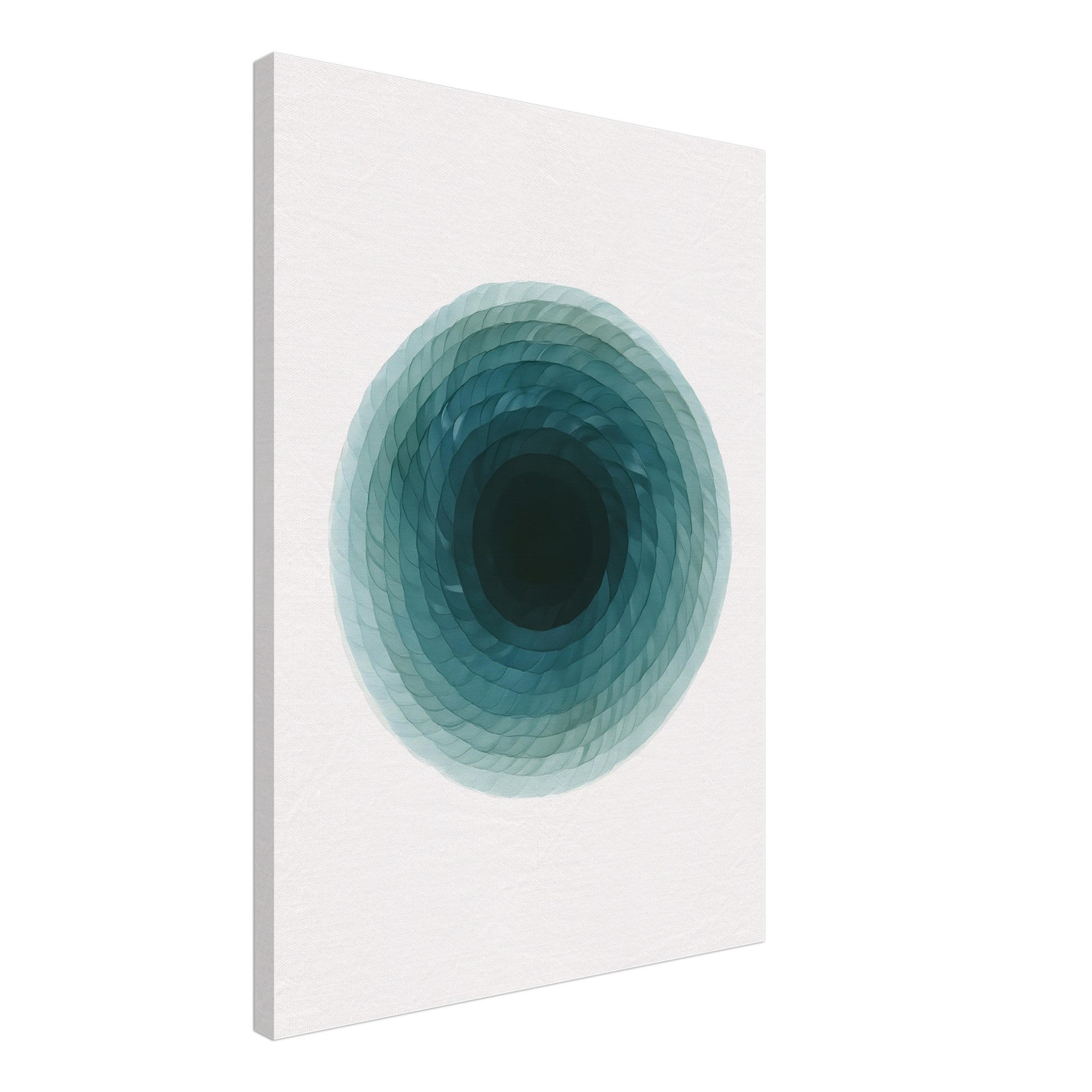 Deep Tranquility Canvas – Abstract Watercolor Spiral Art Print - Slim Canvas - Wall Art
