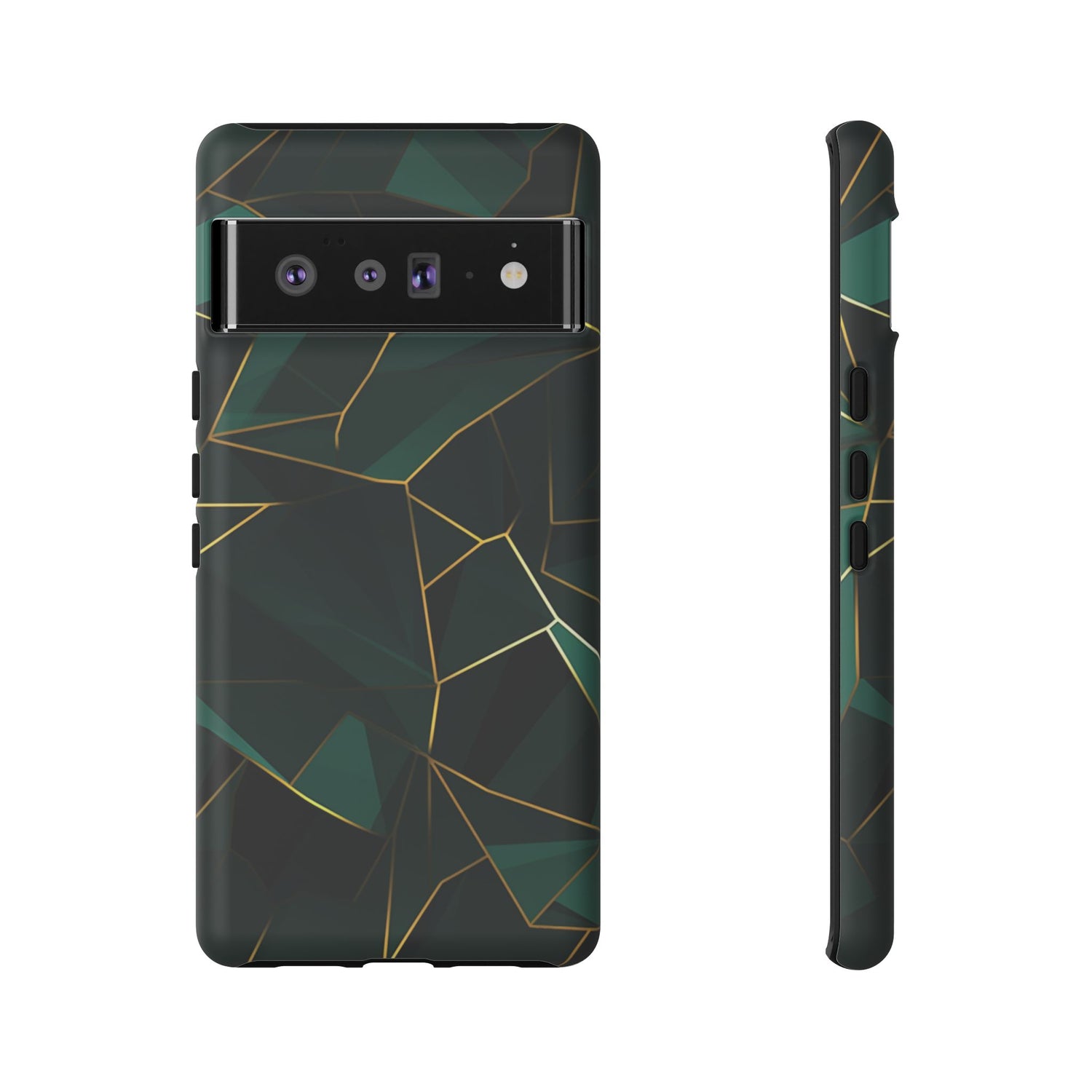 Emerald Veil - Geometric Luxe Phone Case Google Pixel 6 Pro Matte