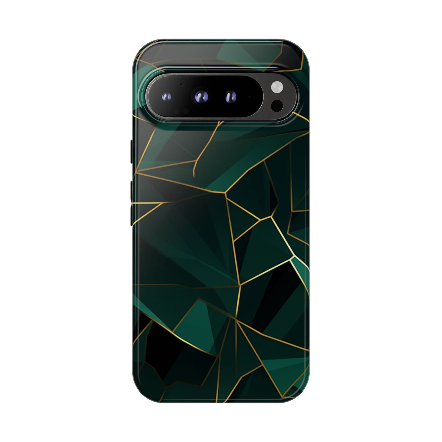 Emerald Veil - Geometric Luxe Phone Case Google Pixel 9 Pro XL Glossy