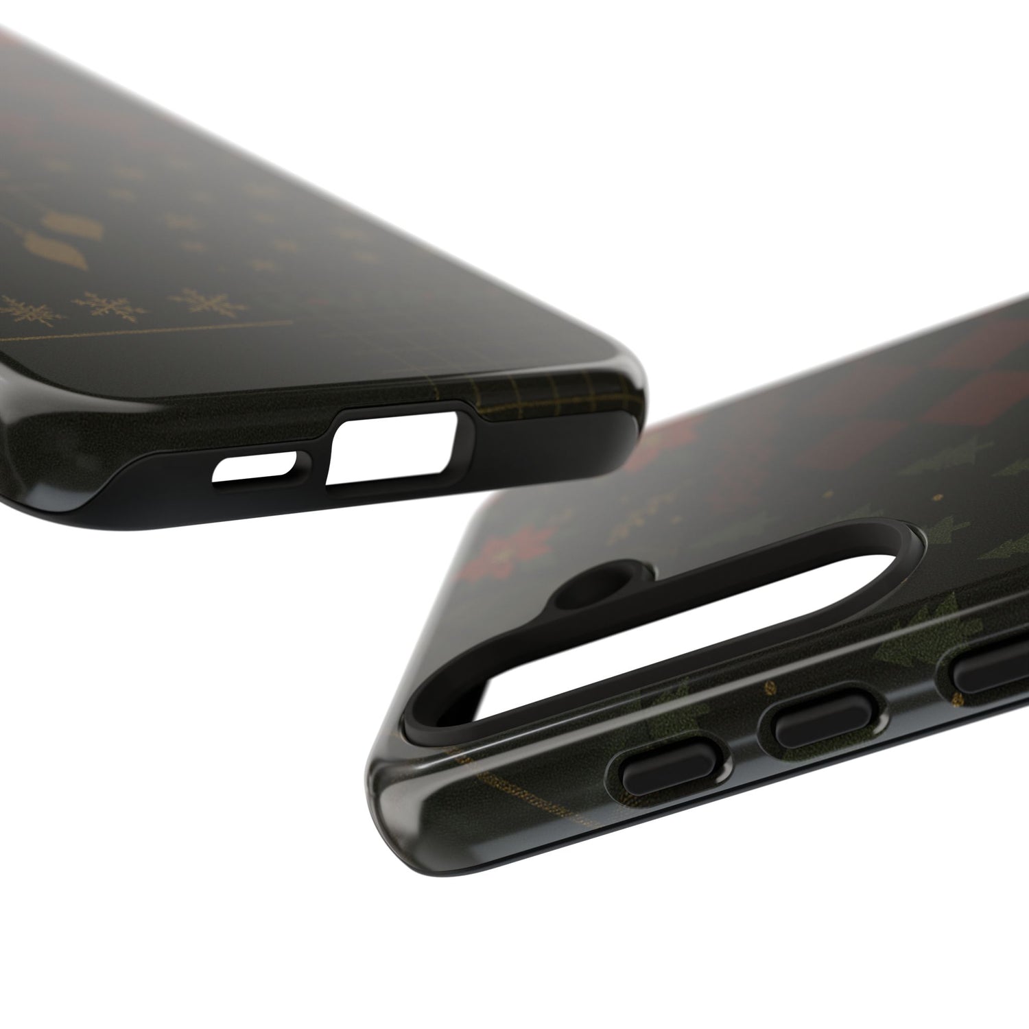Black Luxury Phone Case for Christmas Festive Season - Tough design