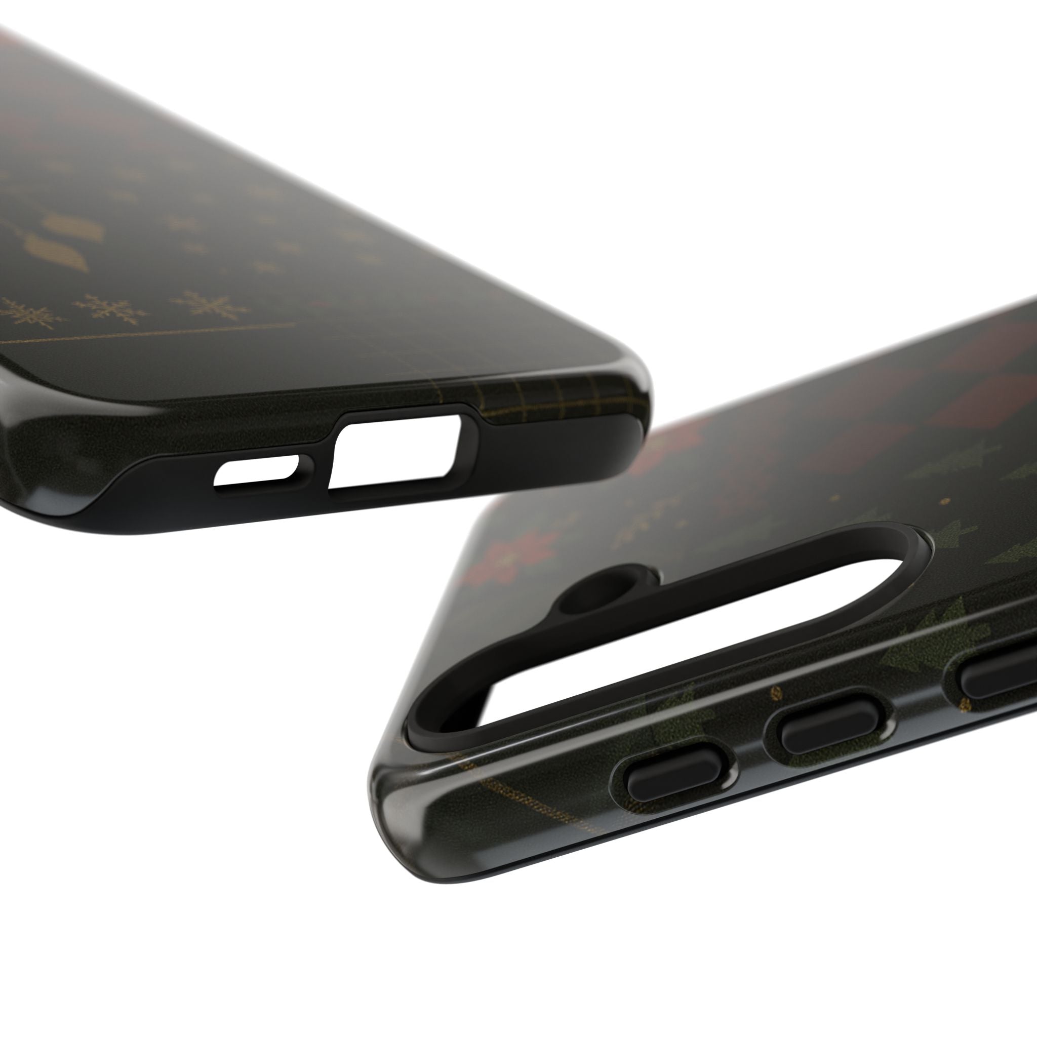 Black Luxury Phone Case for Christmas Festive Season - Tough design