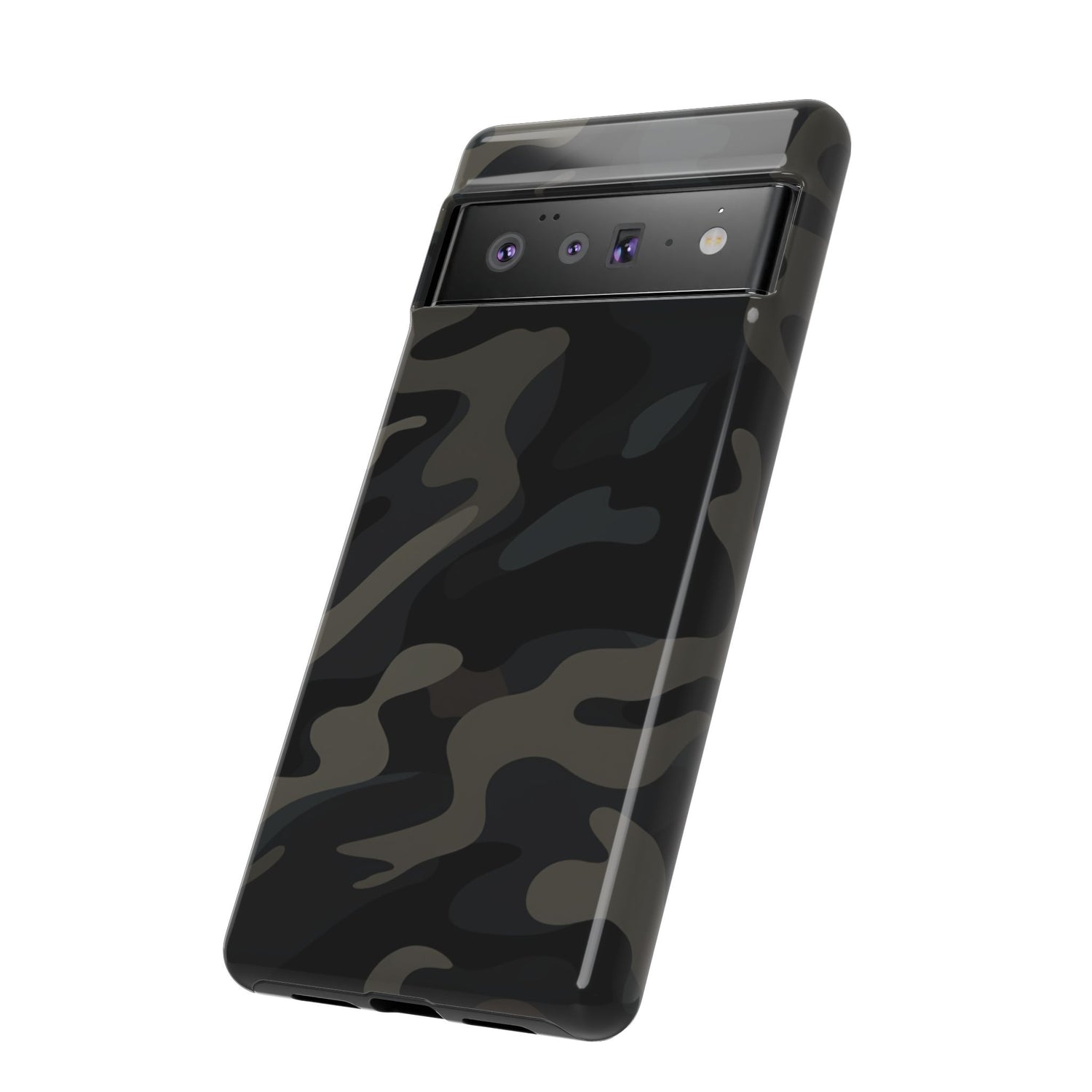 Black Camouflage Phone Case for iPhone, Samsung and Google Pixel
