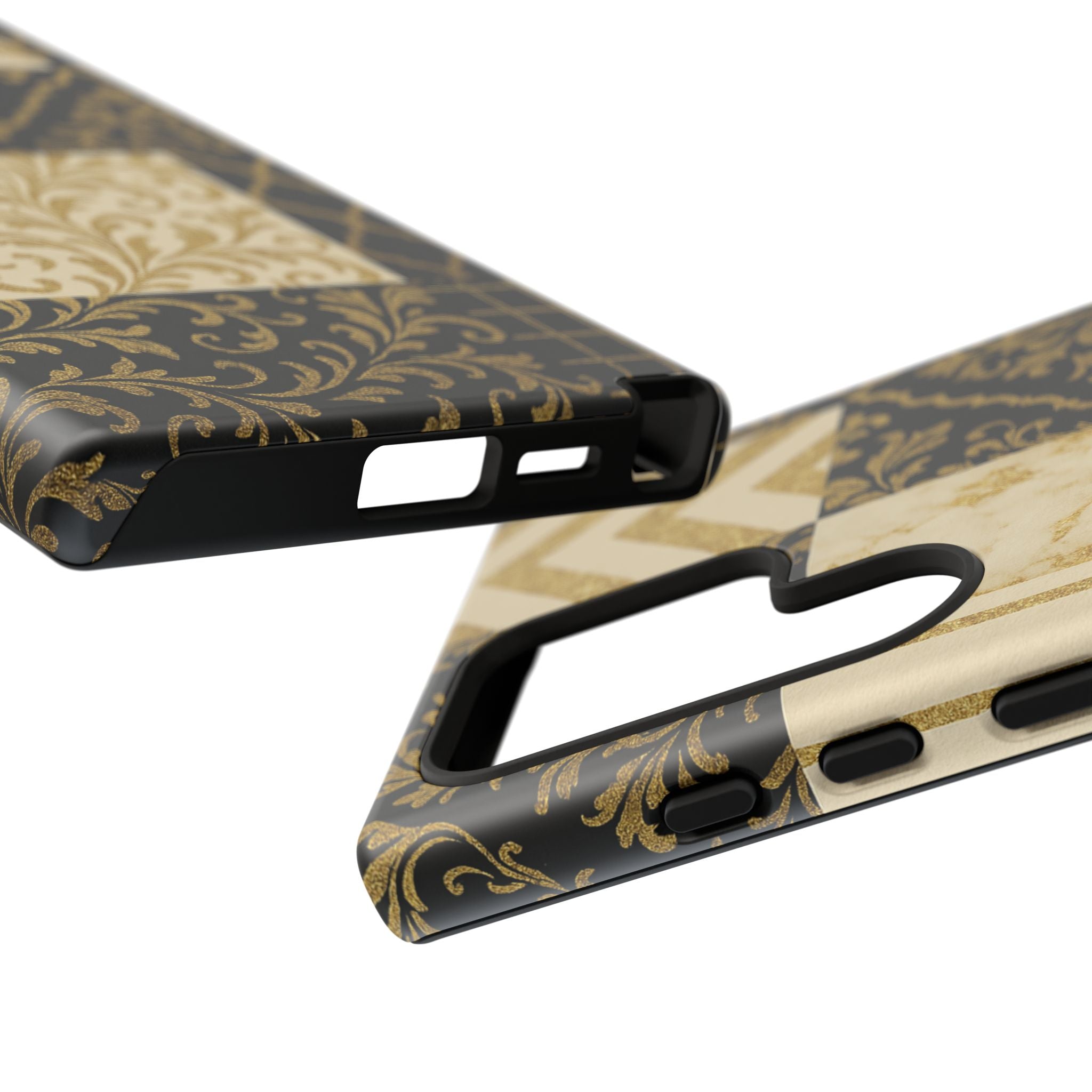 Phone Case, Luxury Black and Gold Festive Design for Christmas Gift, Holiday Decor, Tough Cases, Winter Celebration, Elegant iPhone Cover