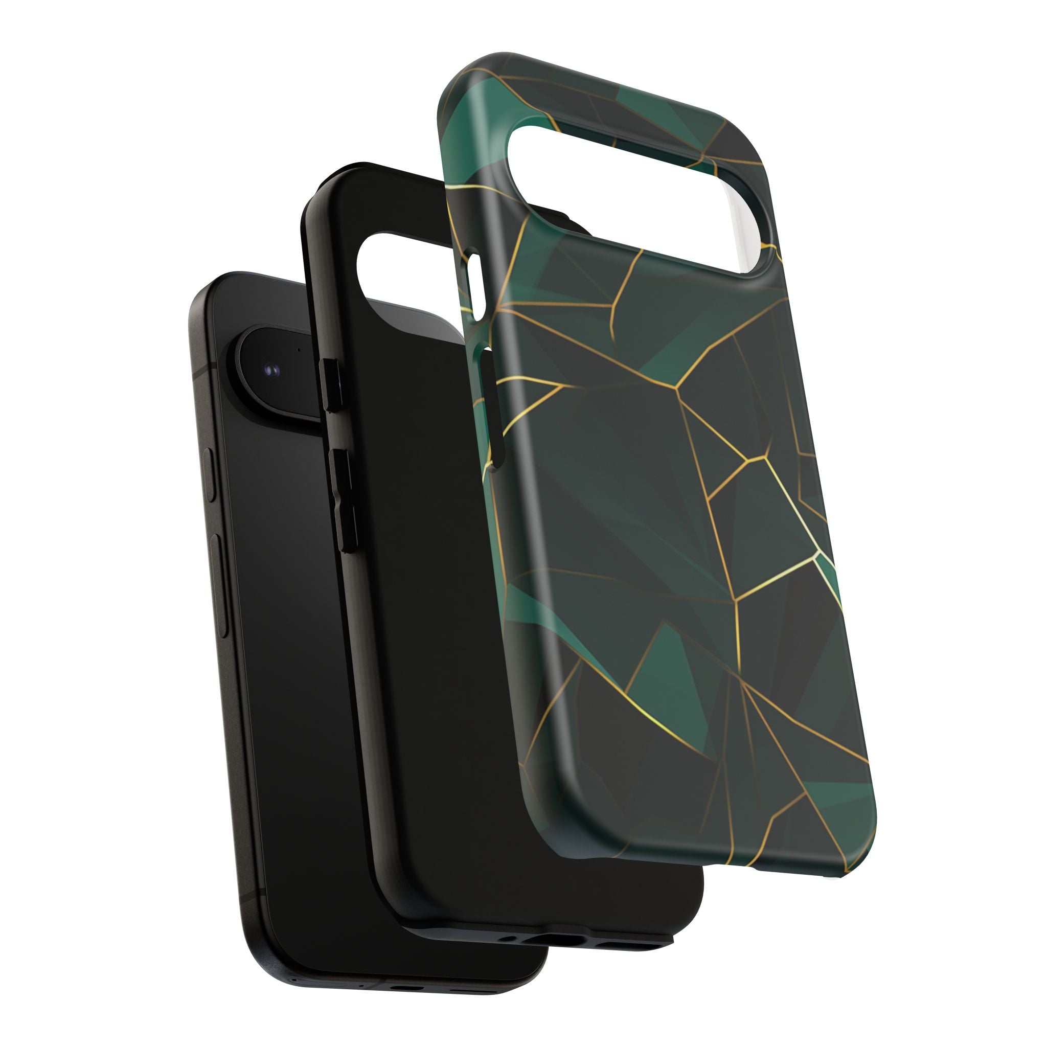 Emerald Veil - Geometric Luxe Phone Case