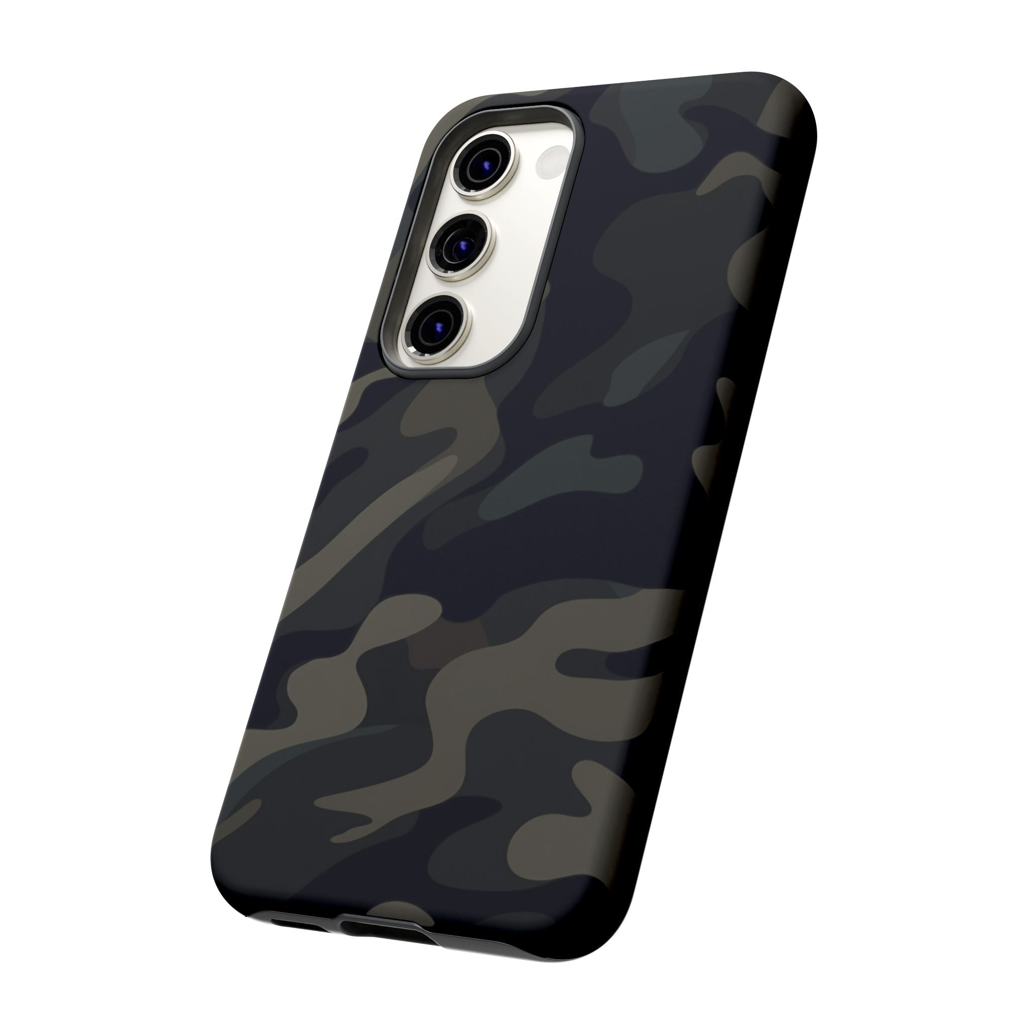 Black Camouflage Phone Case for iPhone, Samsung and Google Pixel