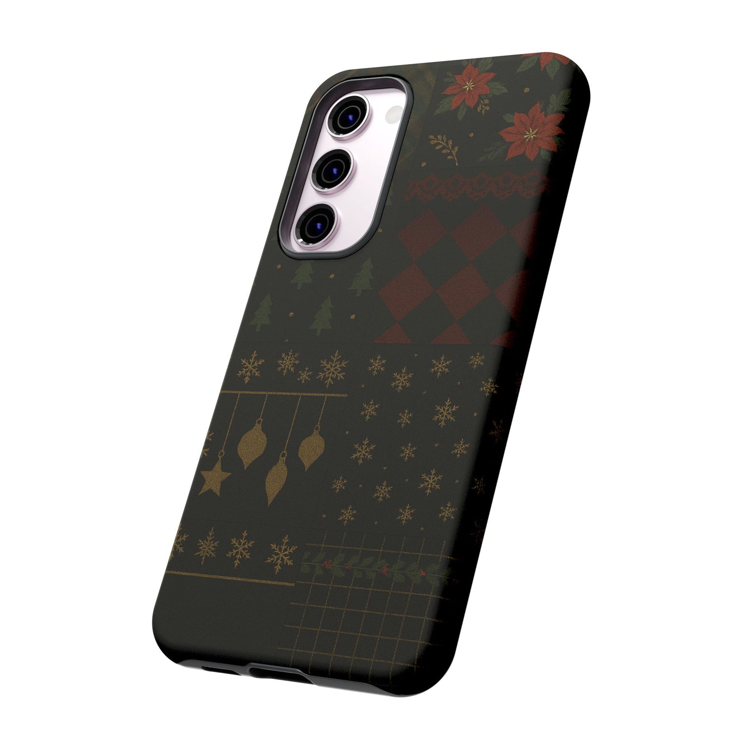 Black Luxury Phone Case for Christmas Festive Season - Tough design