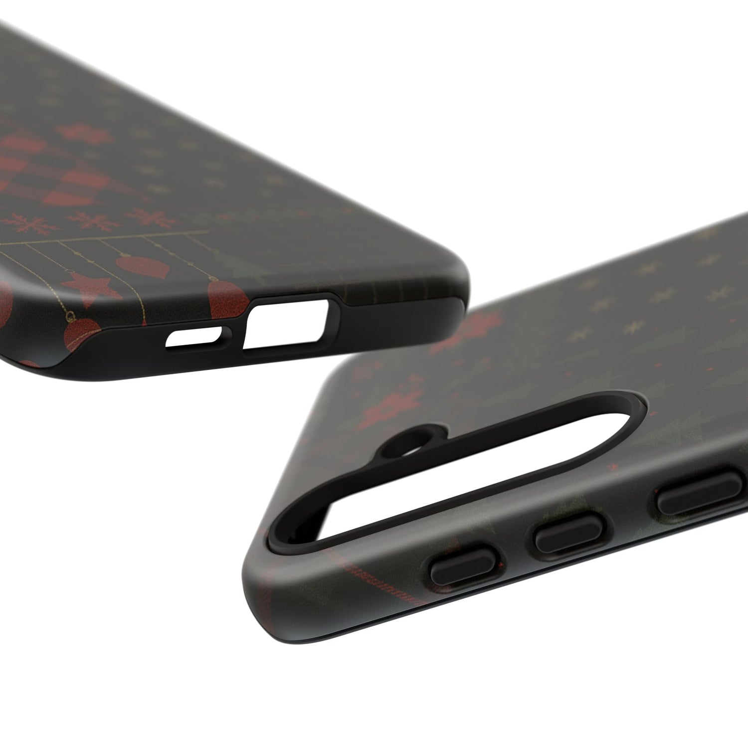 Black Festive Phone Case - Christmas Phone Cover - Tough Design