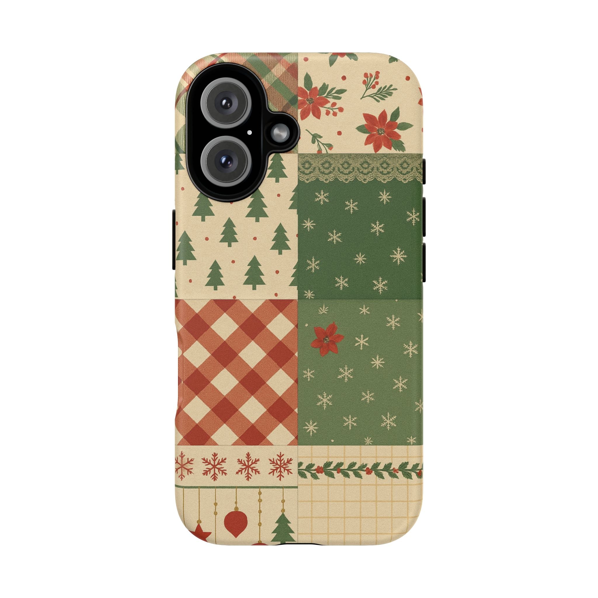 Festive Phone Cases, Luxury Black and Gold Design for Christmas Gift, Holiday Decor, Tough Case, Winter Celebration, Elegant iPhone Cover iPhone 16 Matte