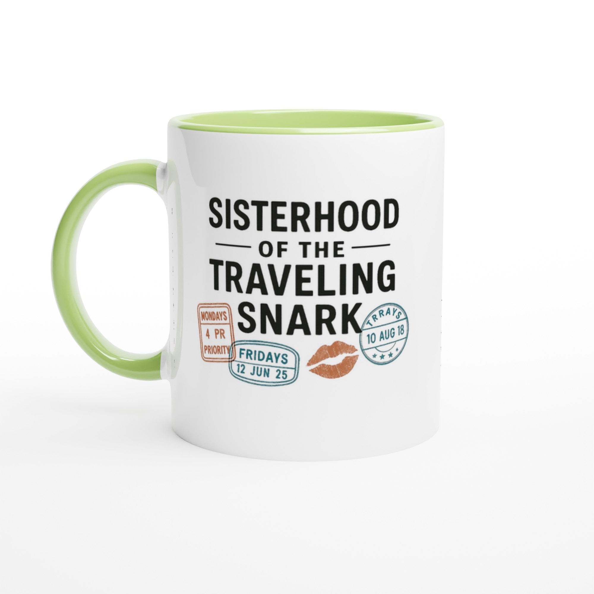 Sisterhood of the Traveling Snark Mug | Funny Ceramic Coffee Cup | Gift for Friends Ceramic Green