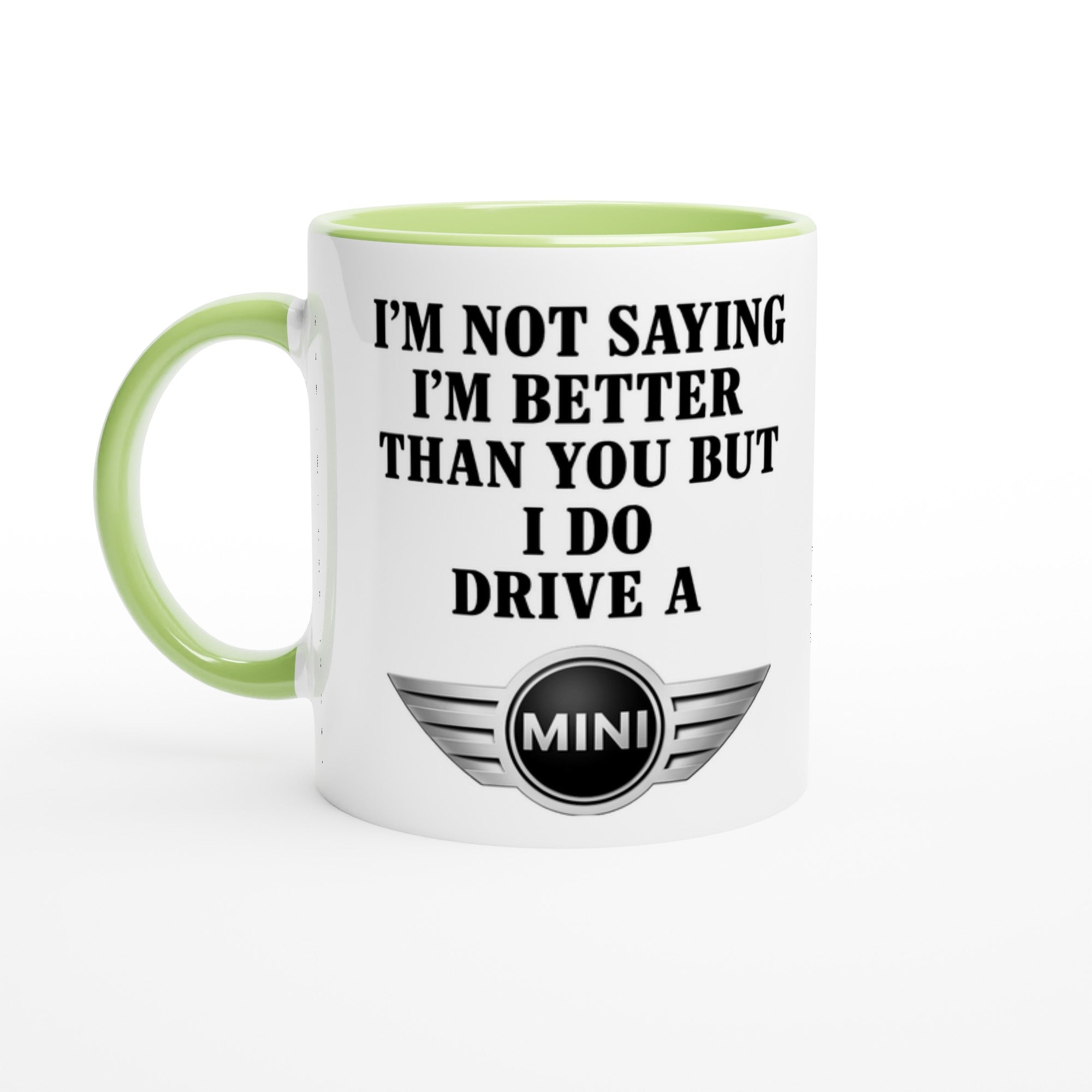 Personalized Mini Cooper Countryman Mug - 11oz Car Lover Gift in Multiple Colors Ceramic Green