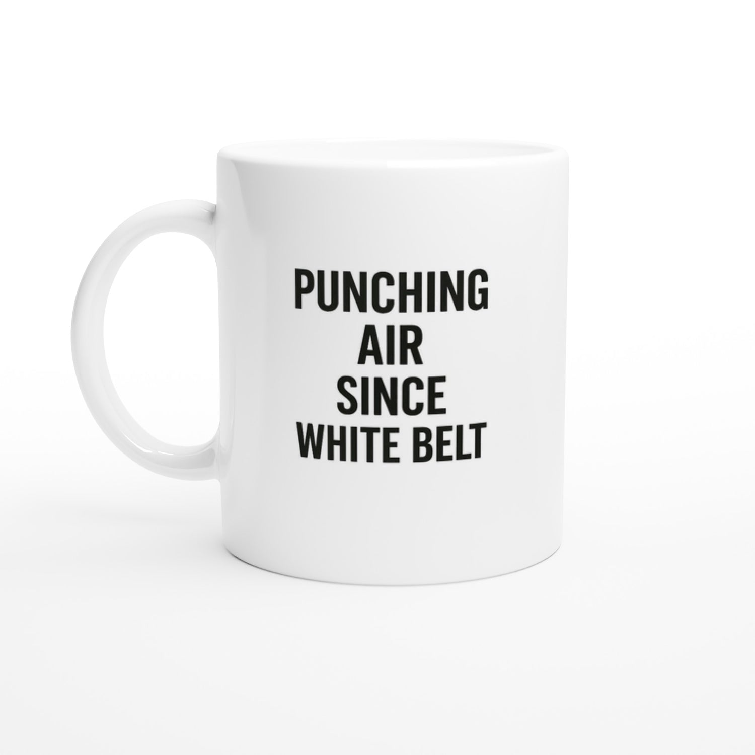 Punching Air Since White Belt - Funny Karate Mug for Students & Sensei Gift Ceramic White