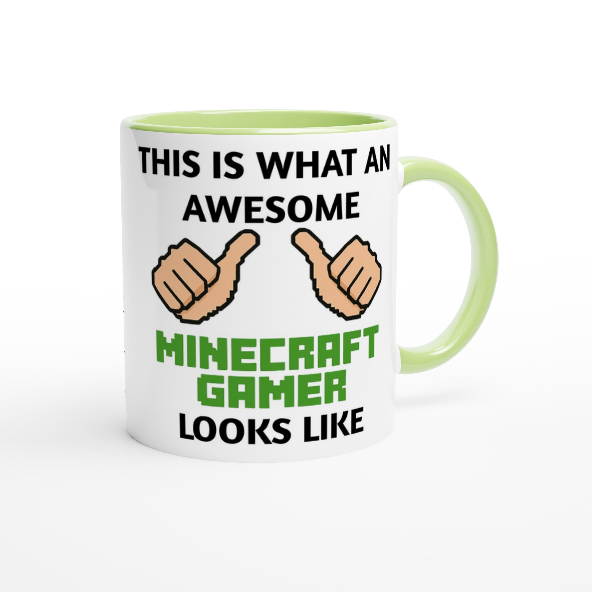 Minecraft Gamer Mug - 11oz Coffee Cup Gift for Kids & Teens