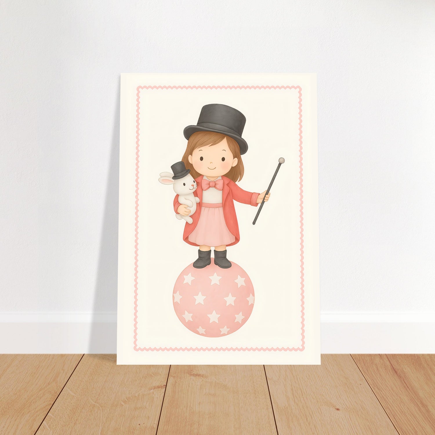 Whimsical Circus Girl Poster - Classic Wall Art for Kids Nursery - Fun & Playful Decor Print 70x100 cm 28x40″