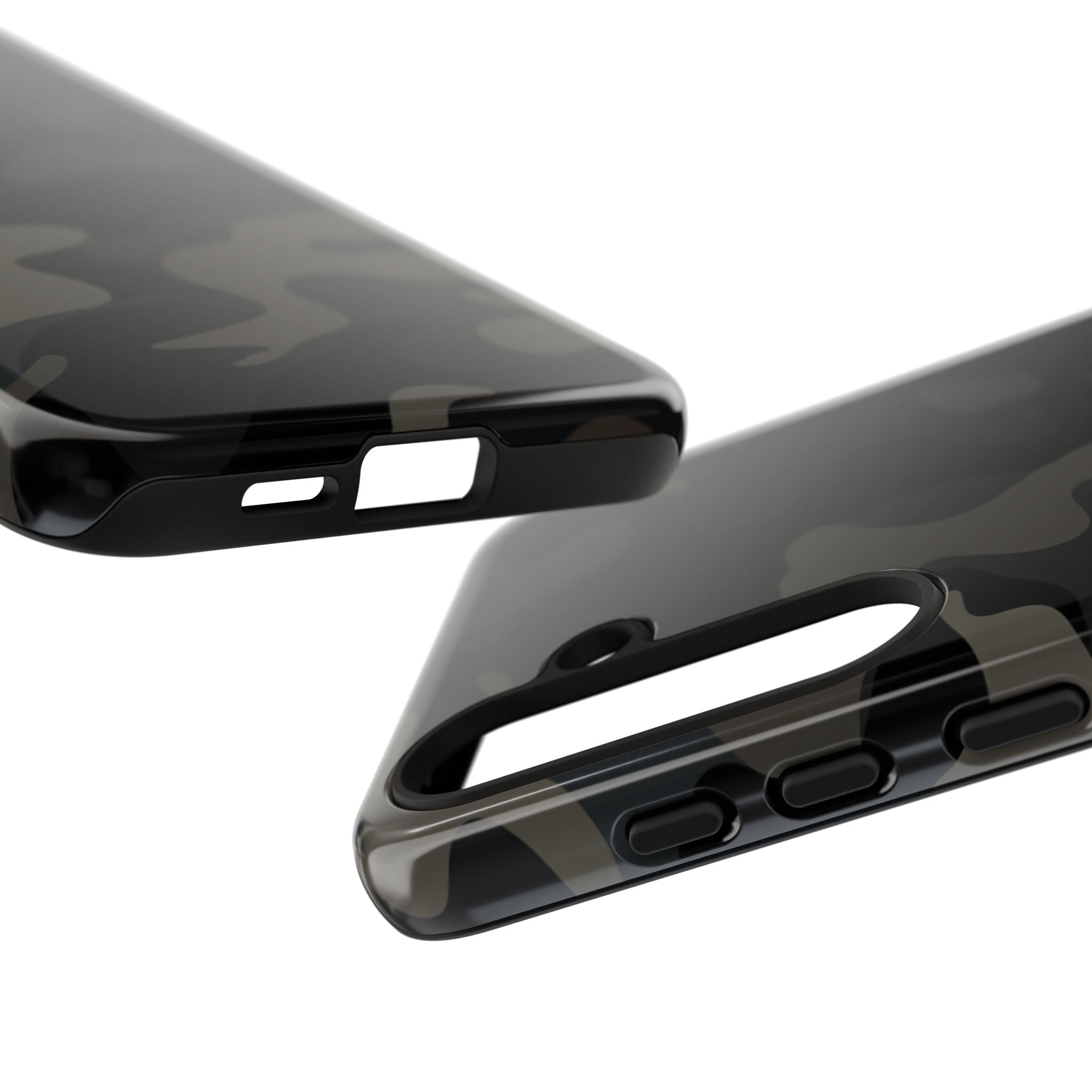 Black Camouflage Phone Case for iPhone, Samsung and Google Pixel