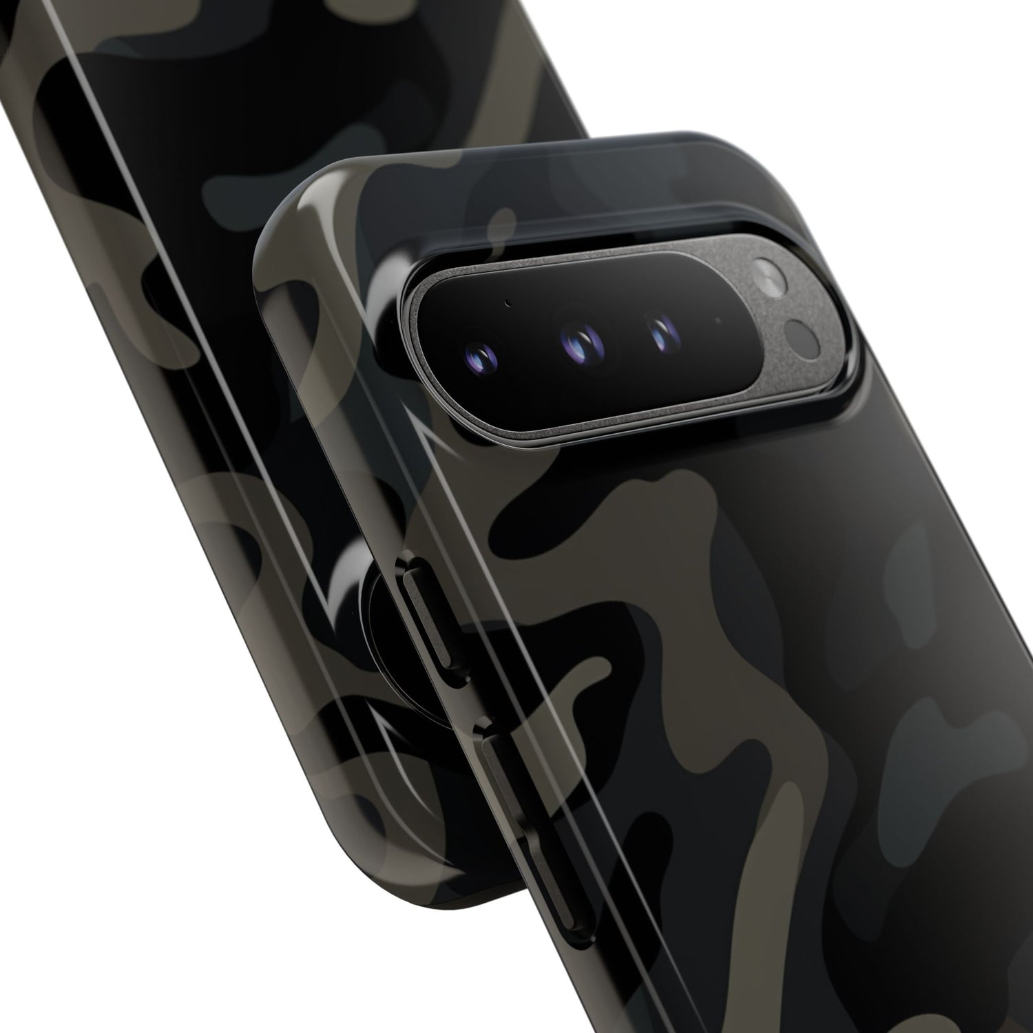 Black Camouflage Phone Case for iPhone, Samsung and Google Pixel