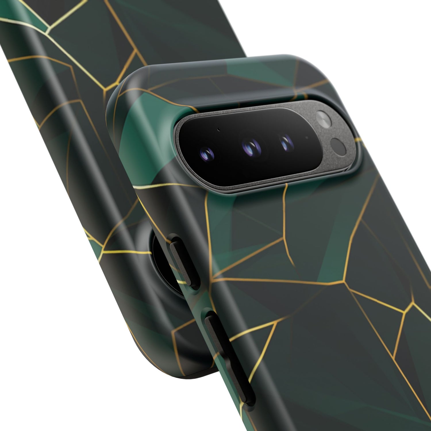 Emerald Veil - Geometric Luxe Phone Case