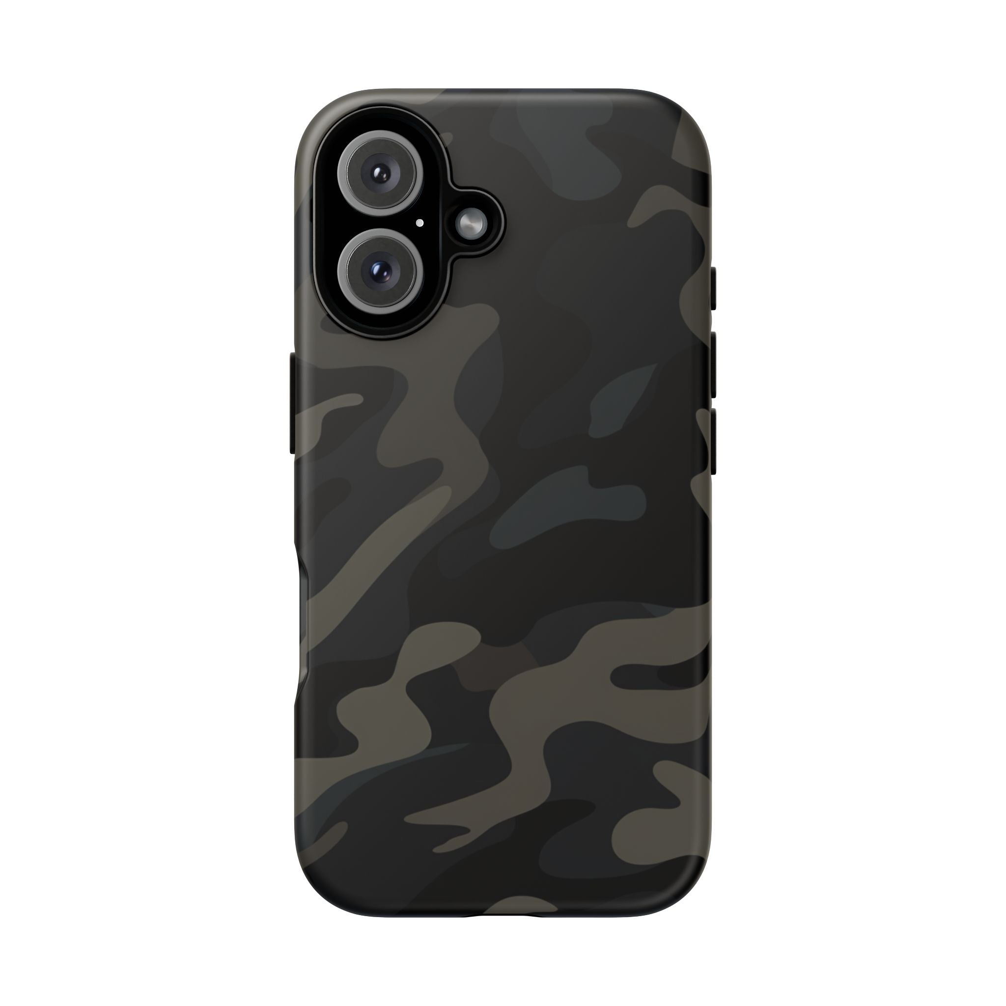 Black Camouflage Phone Case for iPhone, Samsung and Google Pixel iPhone 16 Matte