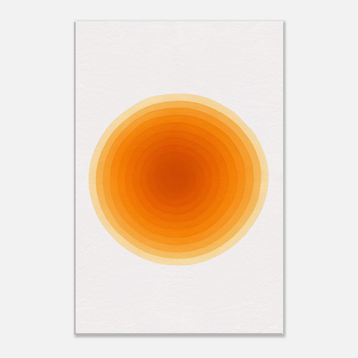 Solar Bloom - Radiant Orange Canvas - Abstract Watercolor Spiral Art Print - Slim Canvas - Wall Art 50x75 cm 20x30″