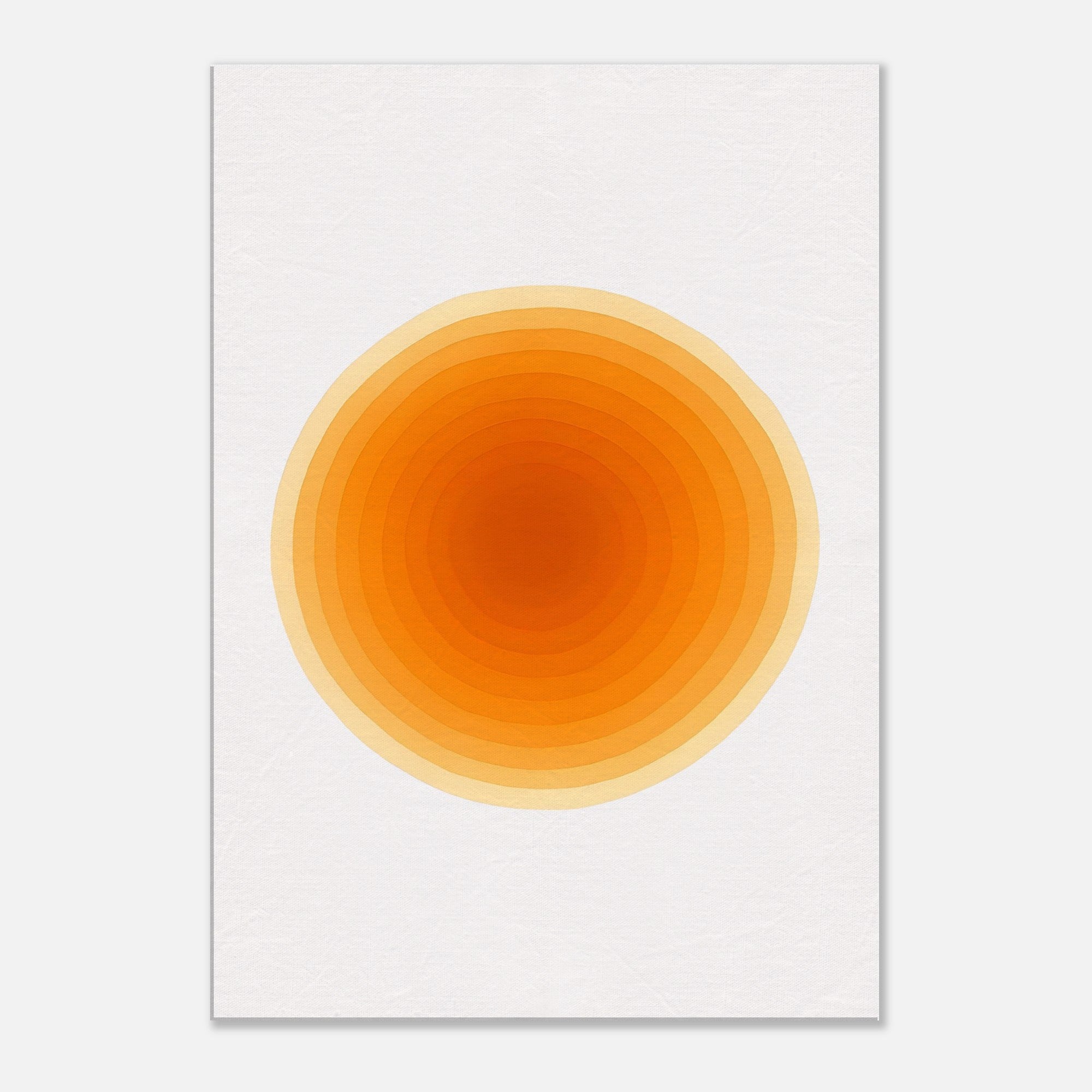 Solar Bloom - Radiant Orange Canvas - Abstract Watercolor Spiral Art Print - Slim Canvas - Wall Art 70x100 cm 28x40″