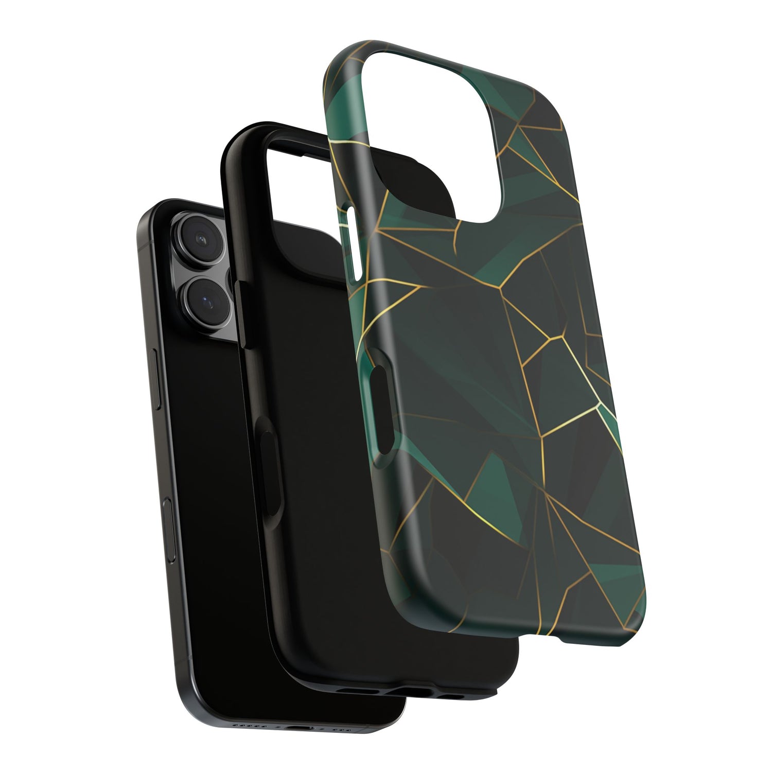 Emerald Veil - Geometric Luxe Phone Case