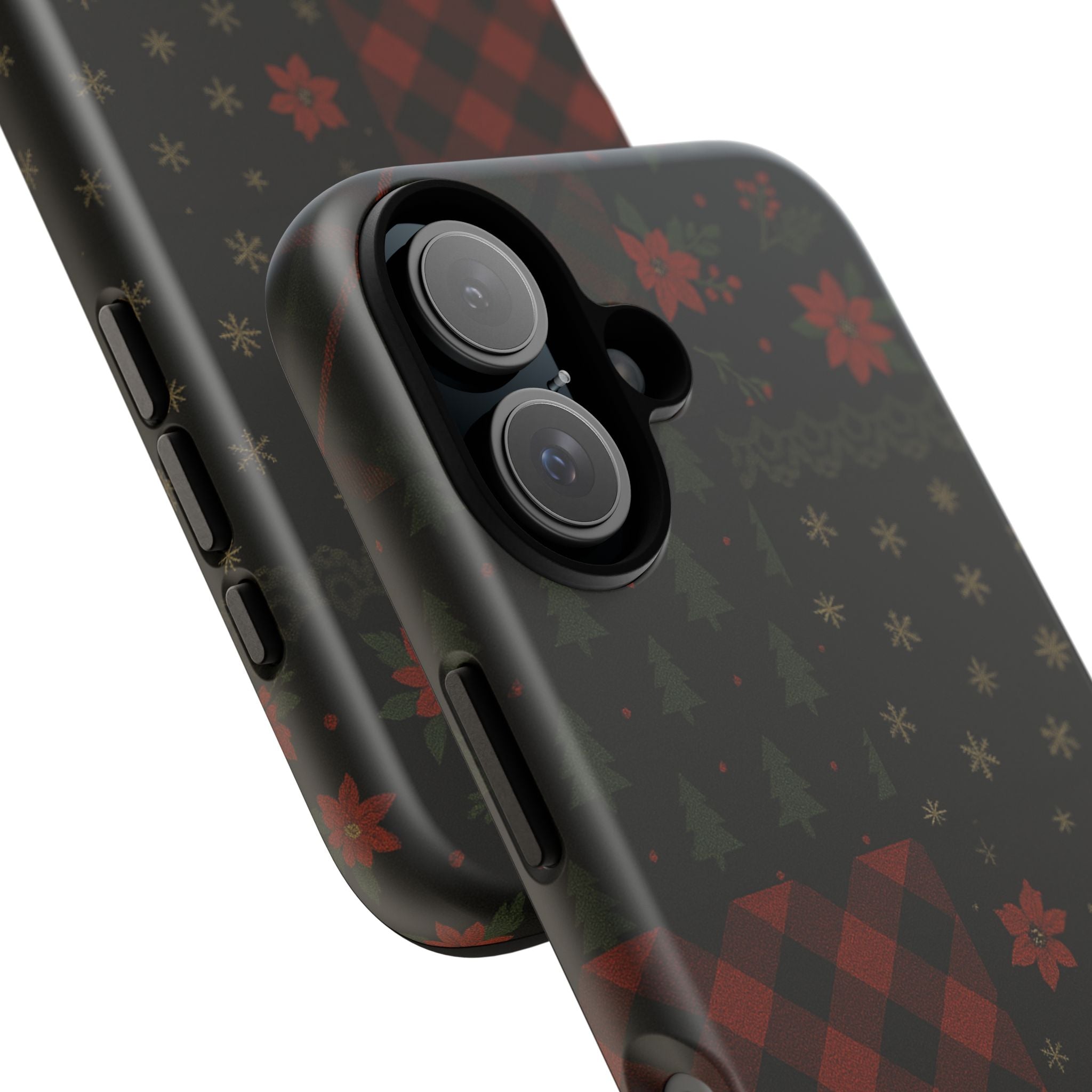 Black Festive Phone Case - Christmas Phone Cover - Tough Design