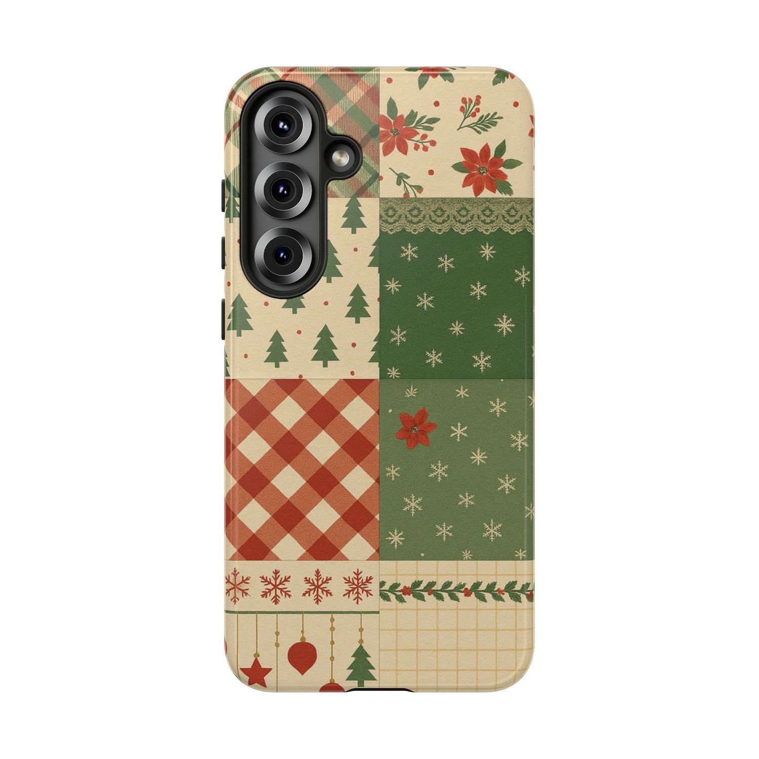 Festive Phone Cases, Luxury Black and Gold Design for Christmas Gift, Holiday Decor, Tough Case, Winter Celebration, Elegant iPhone Cover Samsung Galaxy S25 Plus Glossy