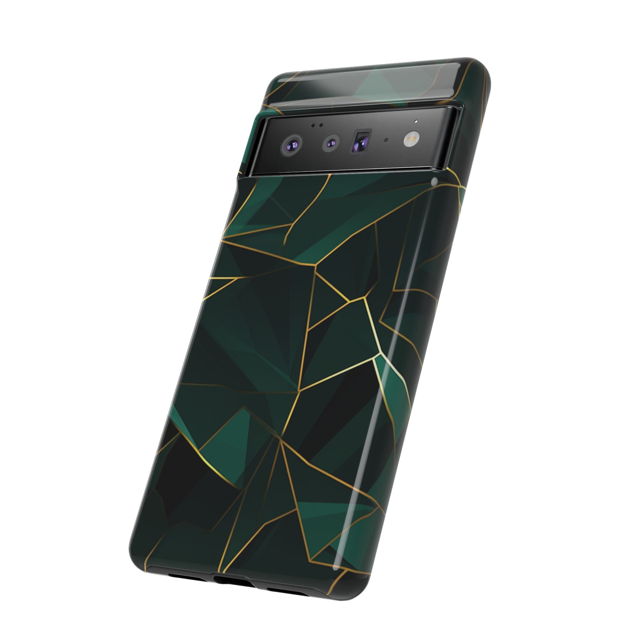 Emerald Veil - Geometric Luxe Phone Case