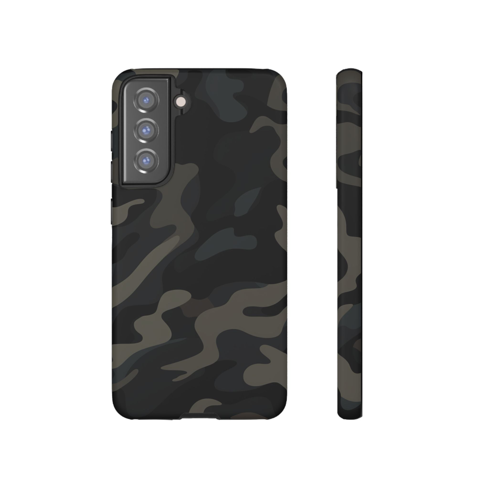 Black Camouflage Phone Case for iPhone, Samsung and Google Pixel Samsung Galaxy S21 FE Matte