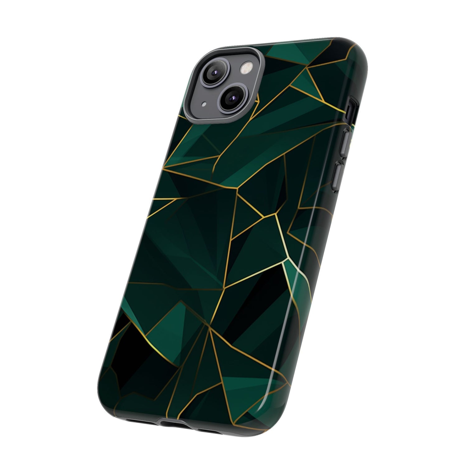 Emerald Veil - Geometric Luxe Phone Case