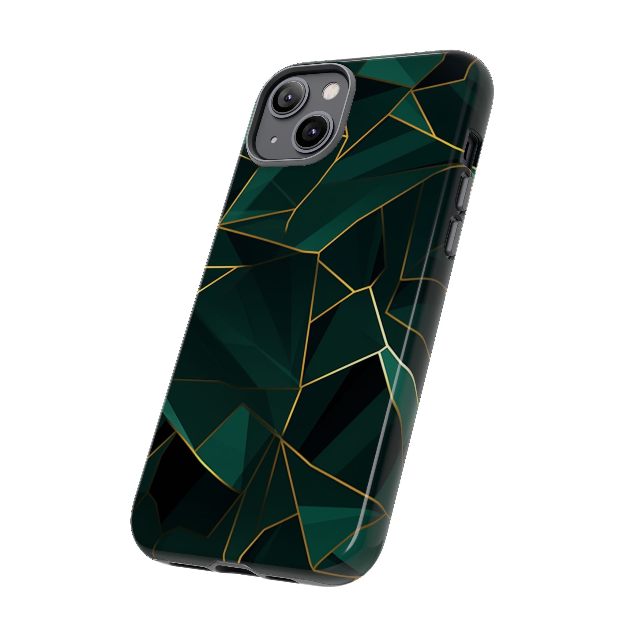 Emerald Veil - Geometric Luxe Phone Case