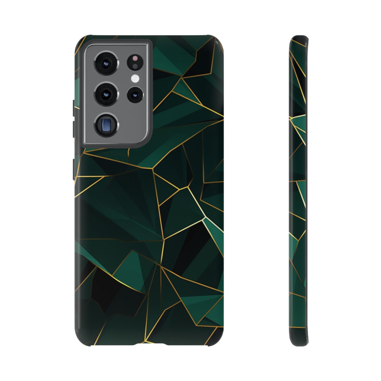 Emerald Veil - Geometric Luxe Phone Case Samsung Galaxy S21 Ultra Glossy