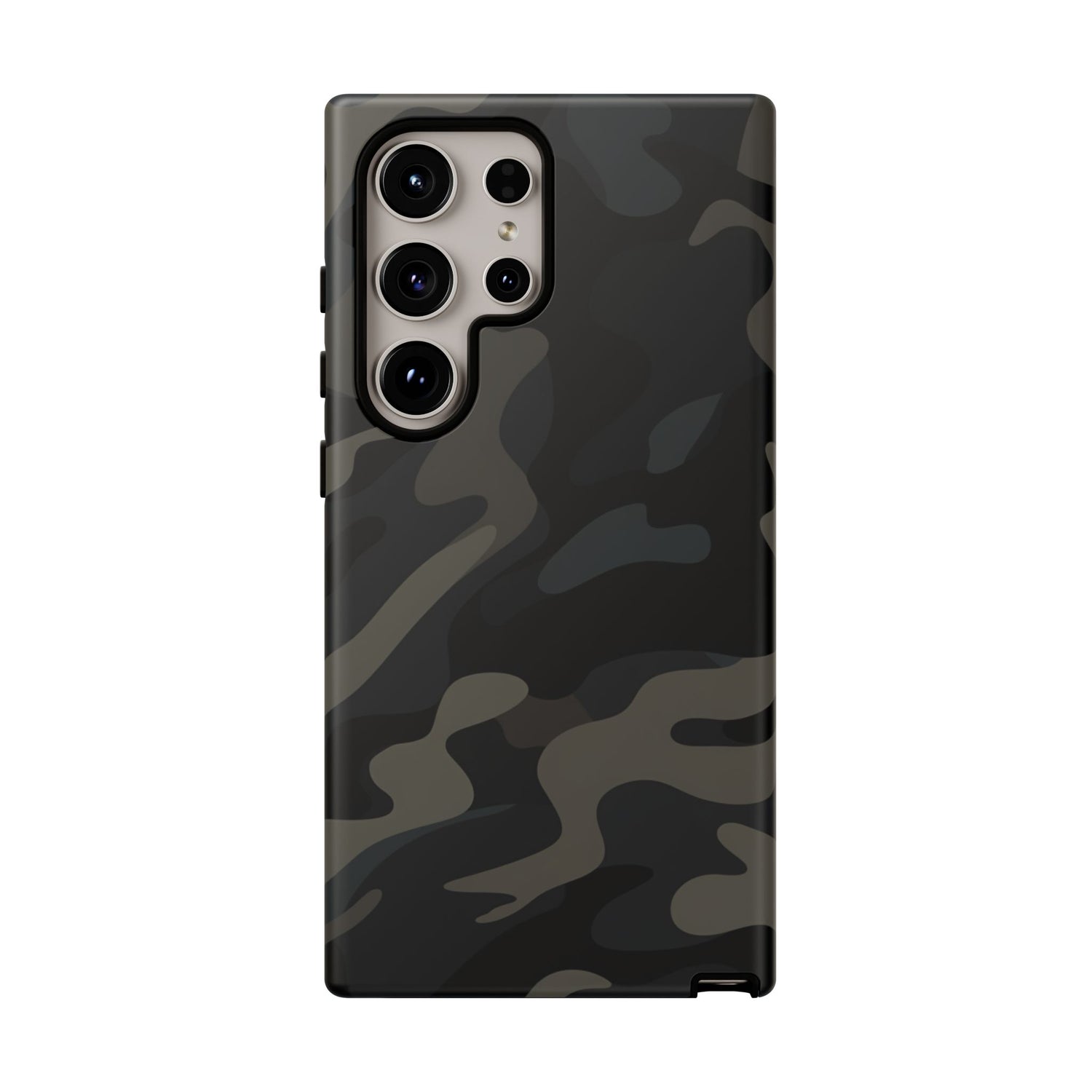Black Camouflage Phone Case for iPhone, Samsung and Google Pixel Samsung Galaxy S24 Ultra Matte