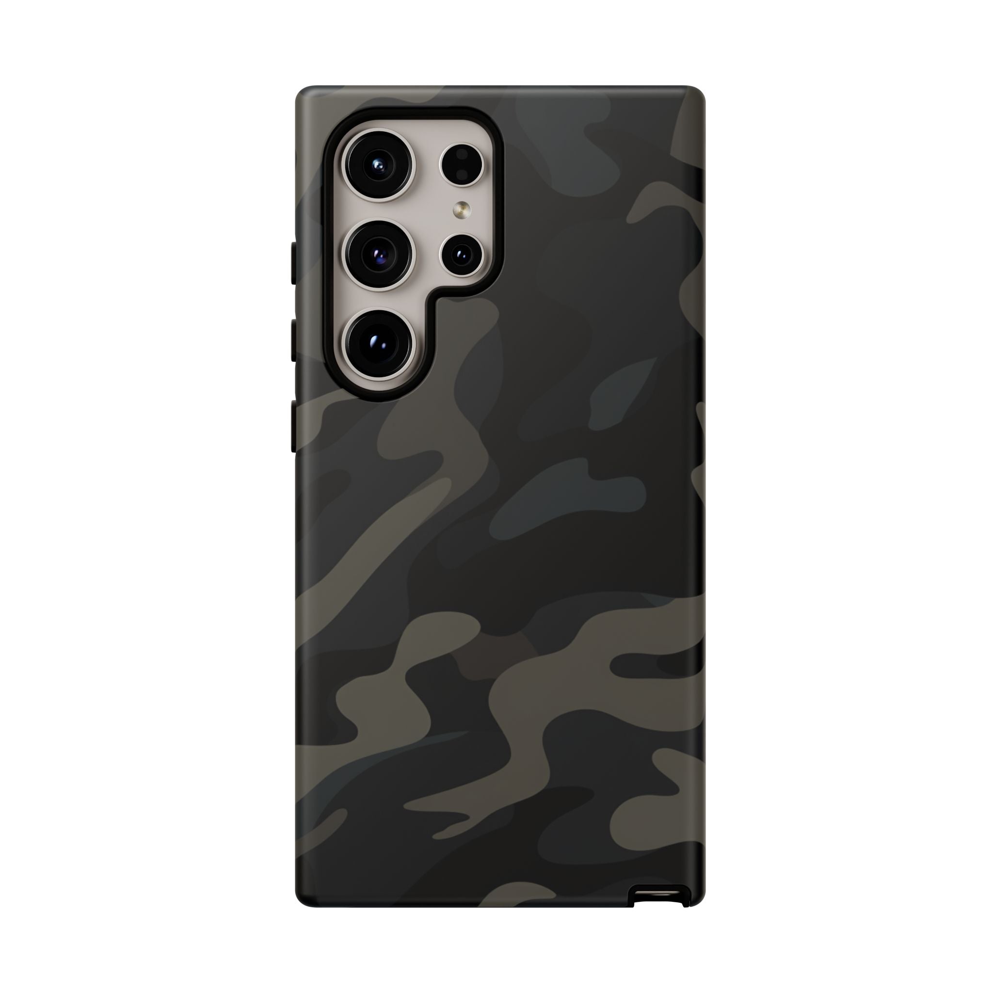 Black Camouflage Phone Case for iPhone, Samsung and Google Pixel Samsung Galaxy S24 Ultra Matte