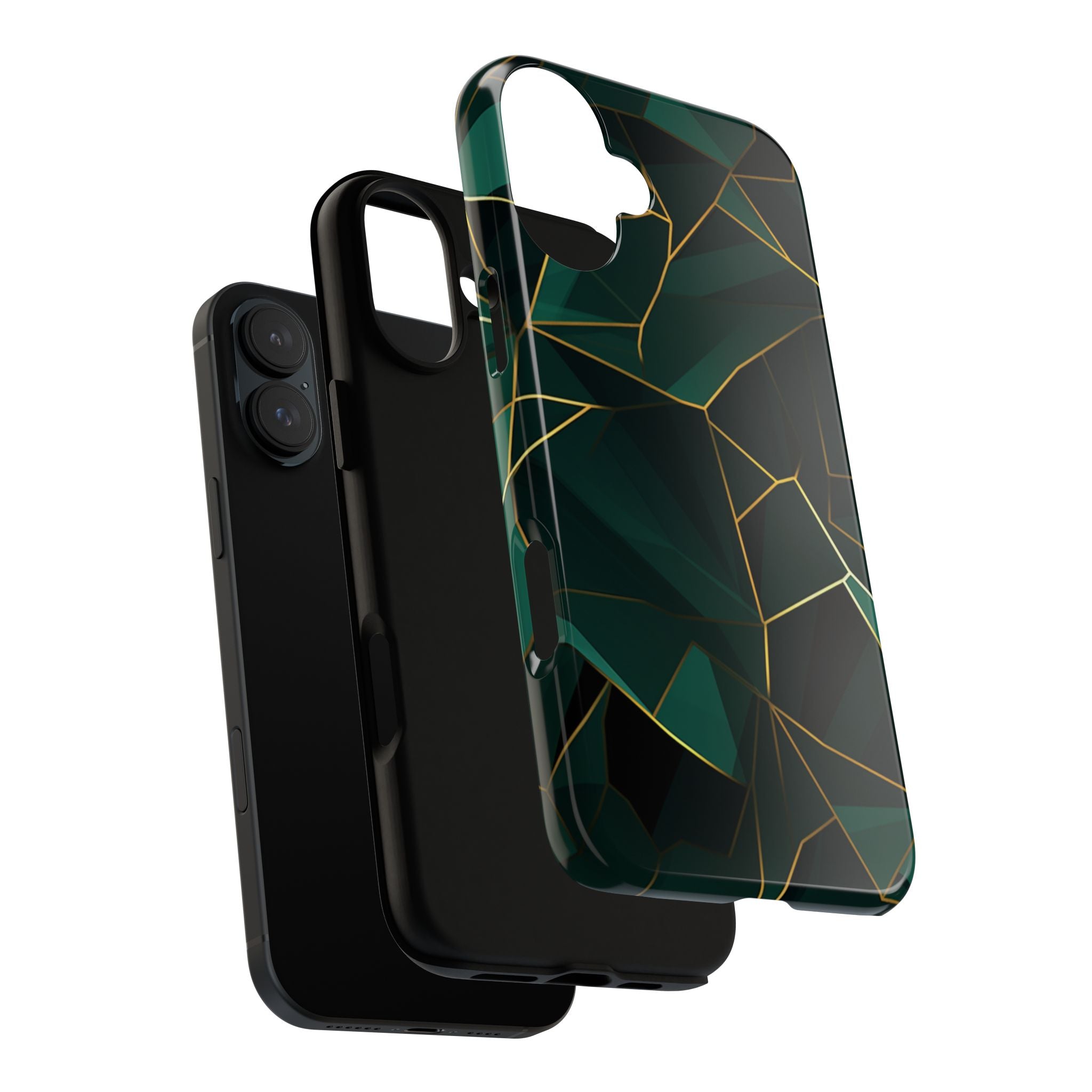 Emerald Veil - Geometric Luxe Phone Case