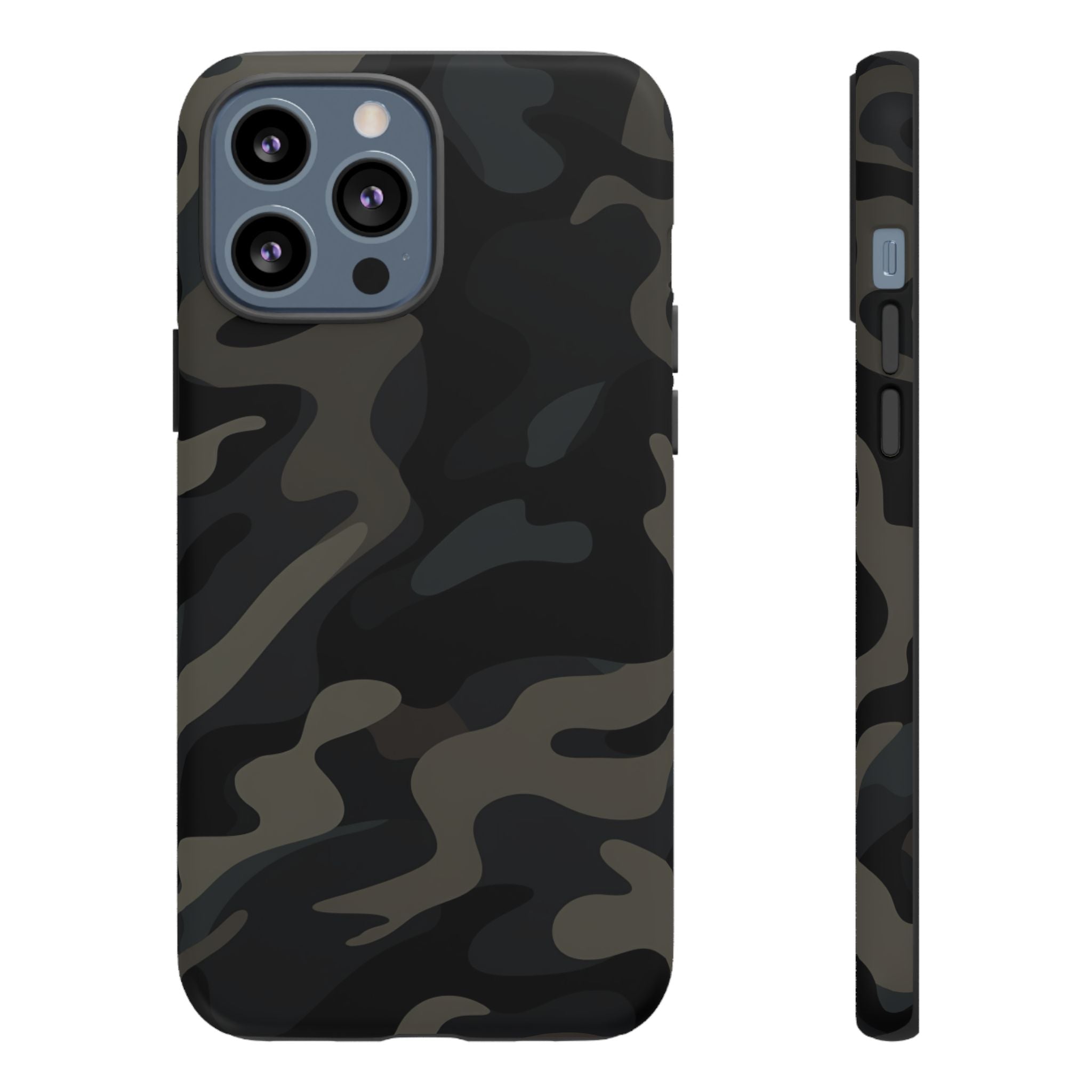 Black Camouflage Phone Case for iPhone, Samsung and Google Pixel iPhone 13 Pro Max Matte