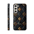 Luxury Checkers Pattern Phone Case for Samsung Galaxy S23, S22 Ultra, S21, S20, Custom Design Galaxy S23 Plus