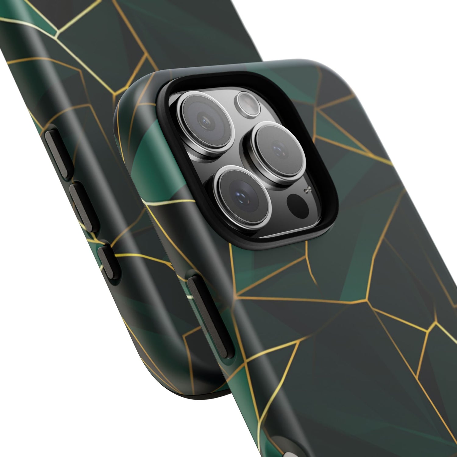 Emerald Veil - Geometric Luxe Phone Case