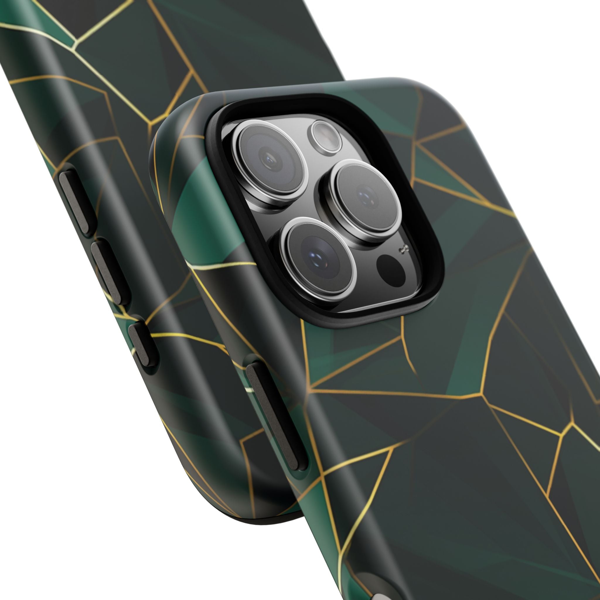 Emerald Veil - Geometric Luxe Phone Case