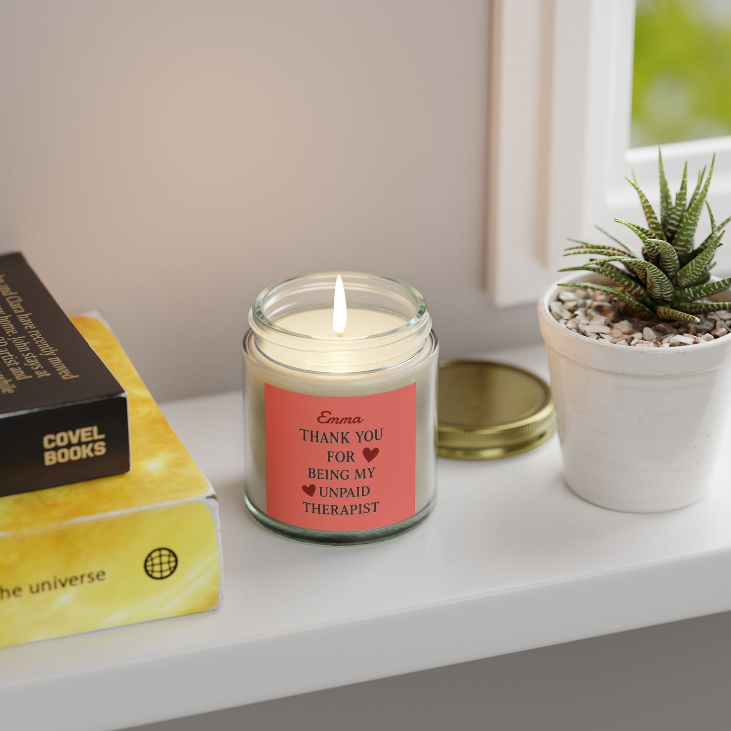 Friendship Scented Candle - Personalised Soy Wax Gift for Best Friends, Sisters & Moms