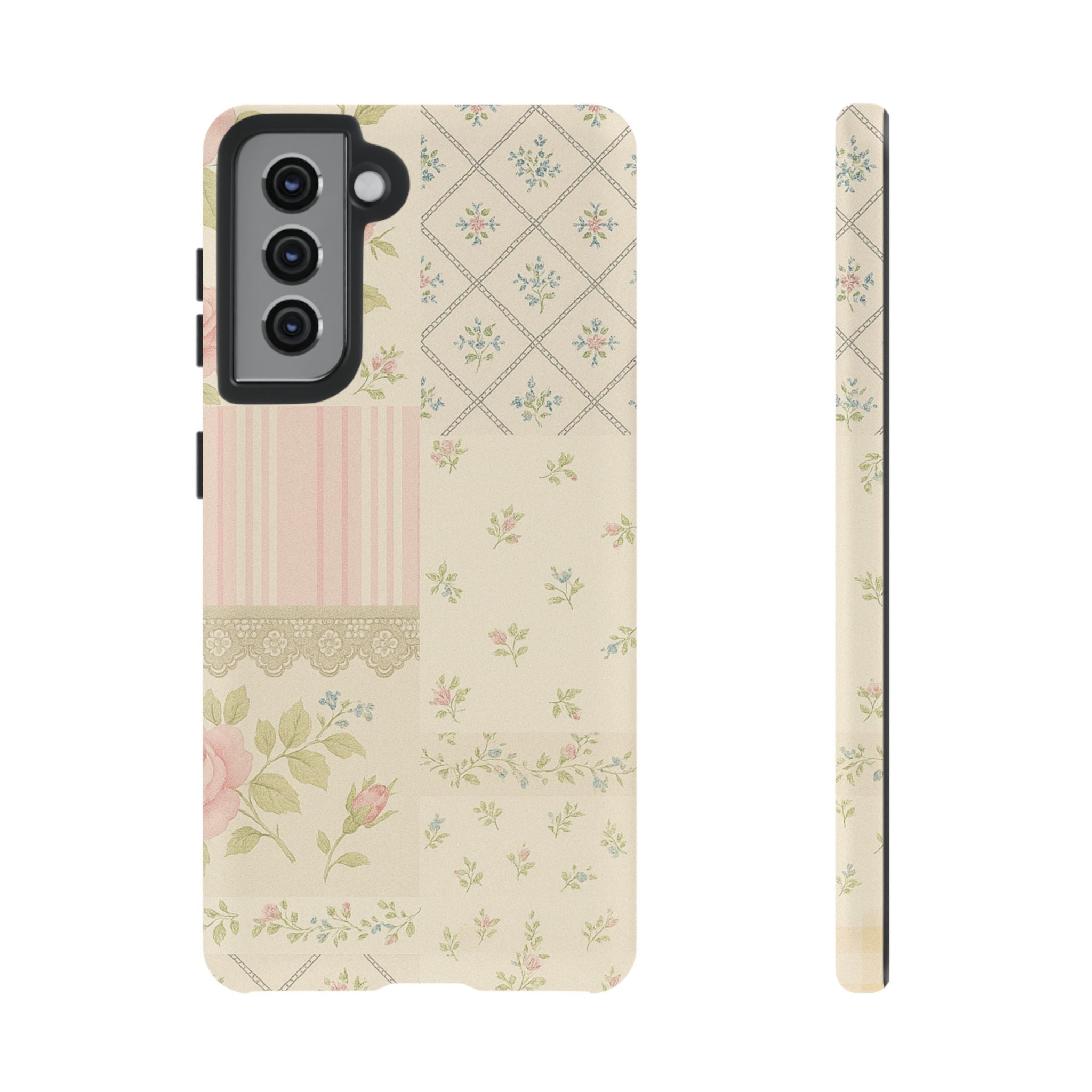 Floral Phone Case, Floral Tough Case, Protective Phone Case, Flower Case, Tough Phone Cover, Floral Tech Accessory Samsung Galaxy S21 Matte