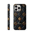 Personalized iPhone 16 and 15 Pro Max Cover,Luxury Checkers Pattern Tough Case,Custom Design,iPhone 16,15,14,13,12,11