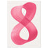 Infinity Abstract Brushstroke Art Print - Modern Minimalist Poster in Pink, Blue, Ochre, Black 13x18 cm 5x7″ Pink