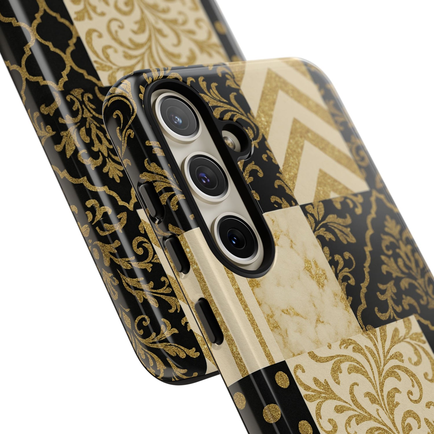 Phone Case, Luxury Black and Gold Festive Design for Christmas Gift, Holiday Decor, Tough Cases, Winter Celebration, Elegant iPhone Cover