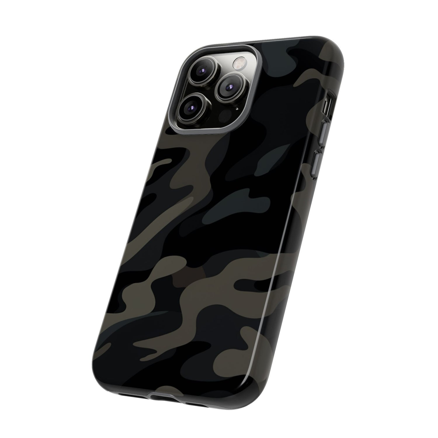 Black Camouflage Phone Case for iPhone, Samsung and Google Pixel