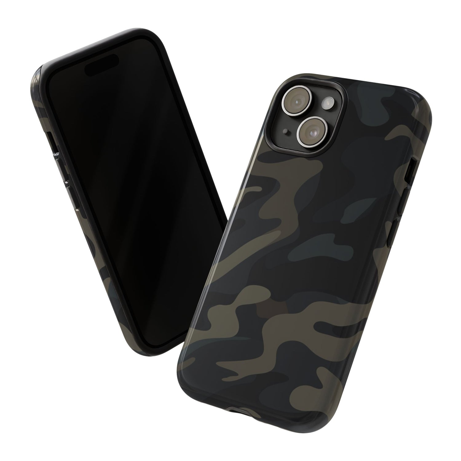 Black Camouflage Phone Case for iPhone, Samsung and Google Pixel
