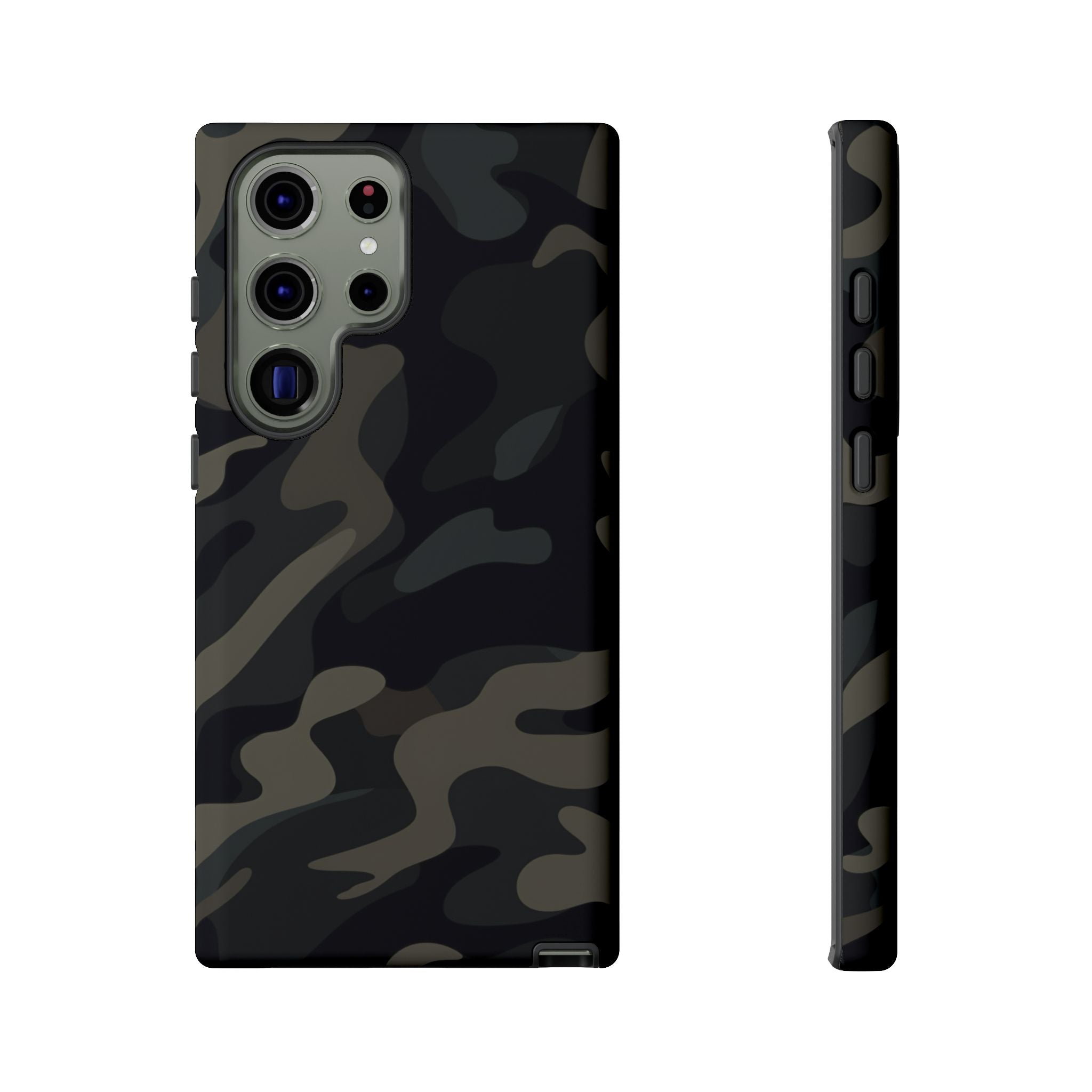 Black Camouflage Phone Case for iPhone, Samsung and Google Pixel Samsung Galaxy S23 Ultra Matte