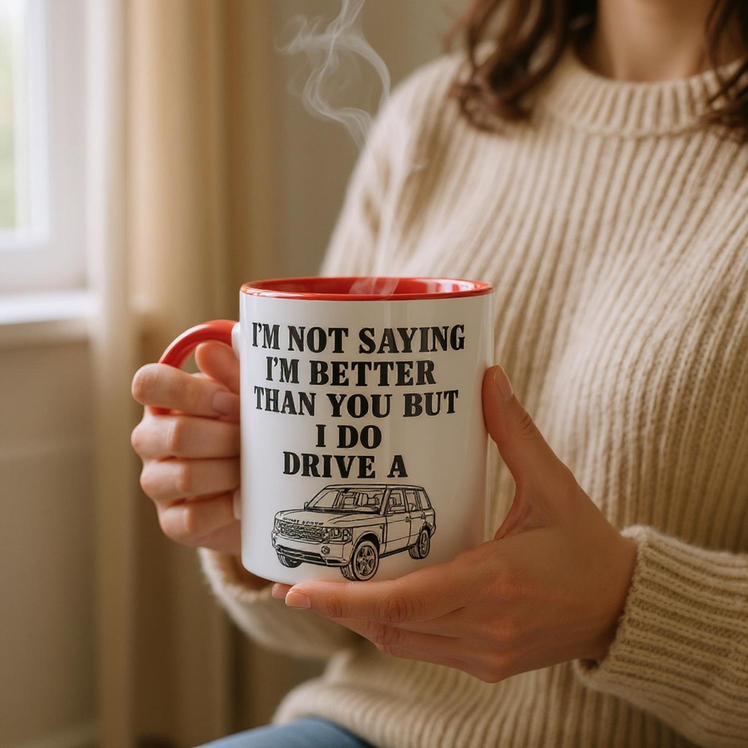 Range Rover Mug – Funny 11oz Coffee Cup for Luxury Car Lovers | Land Rover Gift